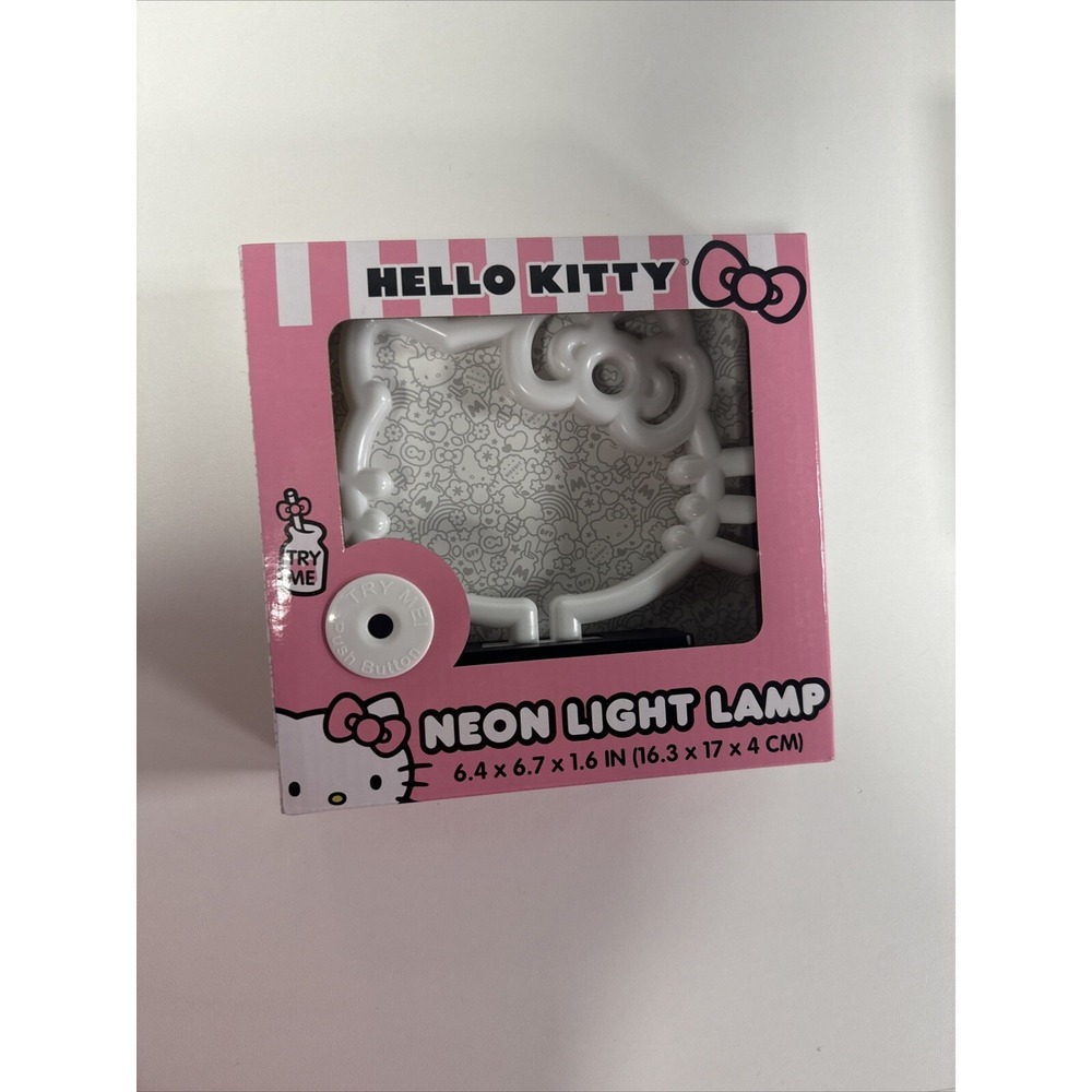 Hello Kitty Silhouette Neon‎ Light Lamp Sanrio NEW IN BOX!